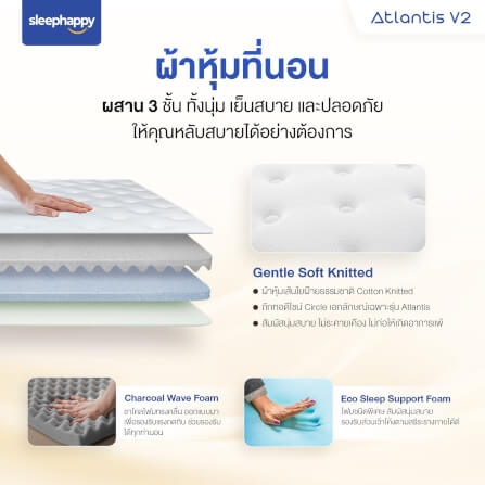 ที่นอน 5 ฟุต SLEEPHAPPY ATLANTIS V2 หนา 10 นิ้ว_3